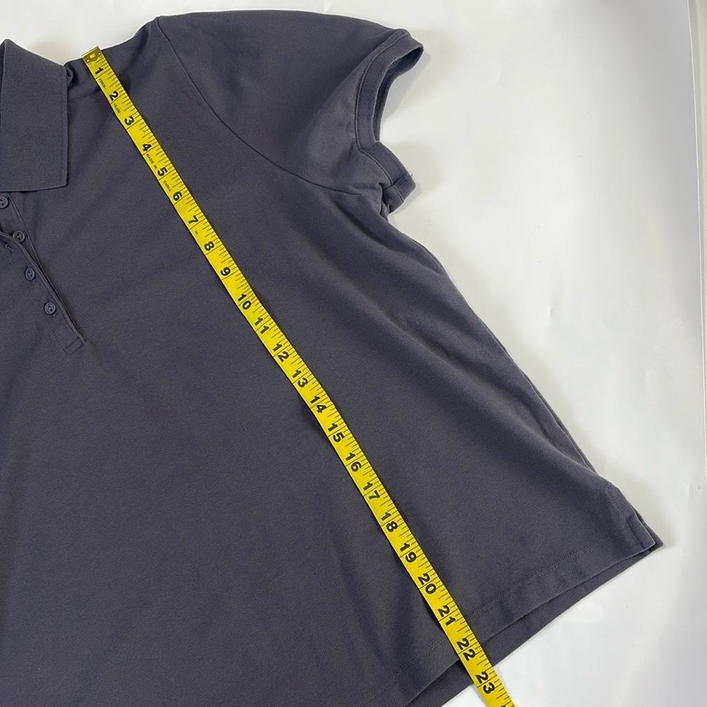 NWT Calia Pique Puff Sleeves Polo T-Shirt XXL Carbon Gray 3/4 Button Down Golf - Picture 15 of 16